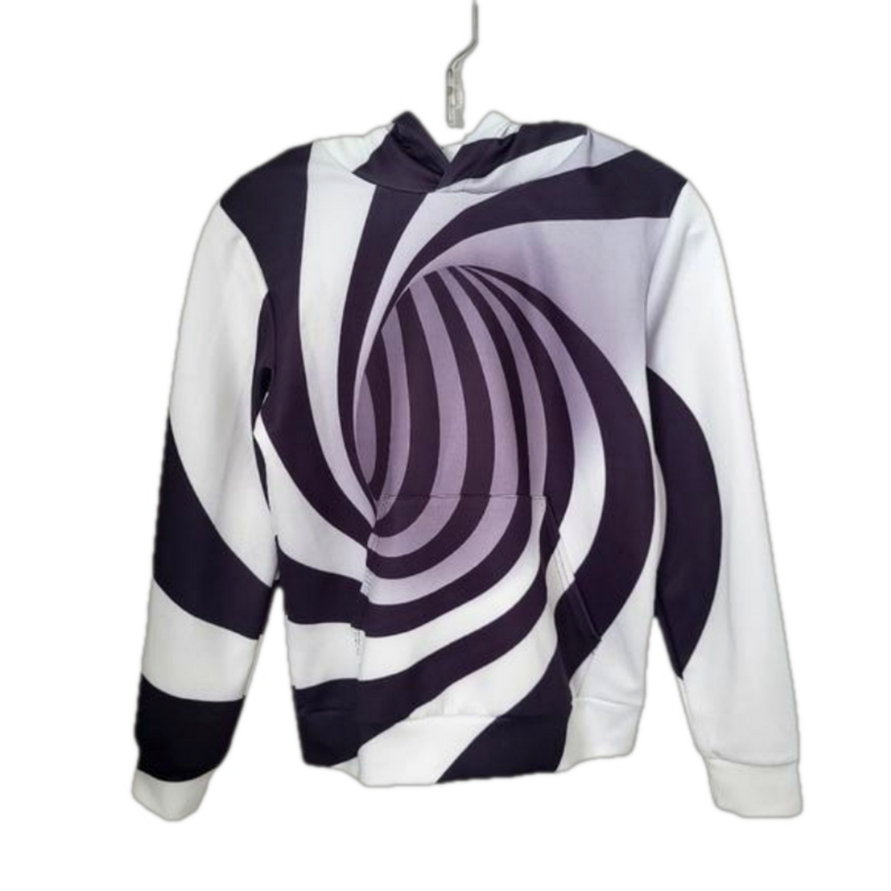 NewCosPlay 3D Vortex White/Black/Gray Youth Medium Hoodie